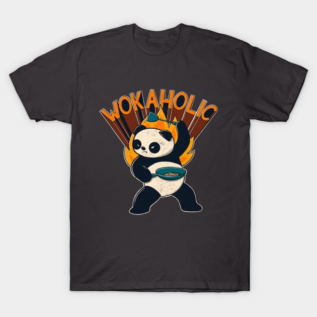 Workaholic Wokaholic Panda T-Shirt by mai jimenez